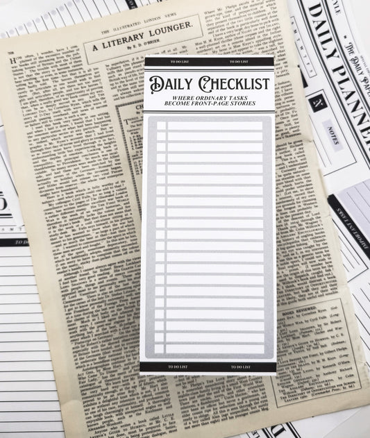 Daily Checklist - To-Do List 3.5" x 8.5"