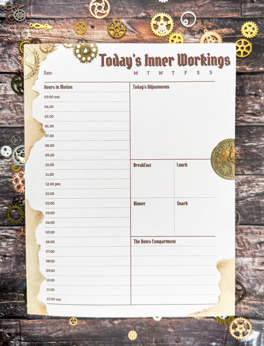 Today's Inner Workings - Daily Planner 7" x 9"