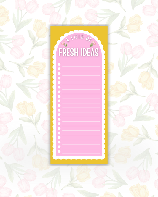 A Field of Fresh Ideas - To-Do List 3.5" x 8.5"