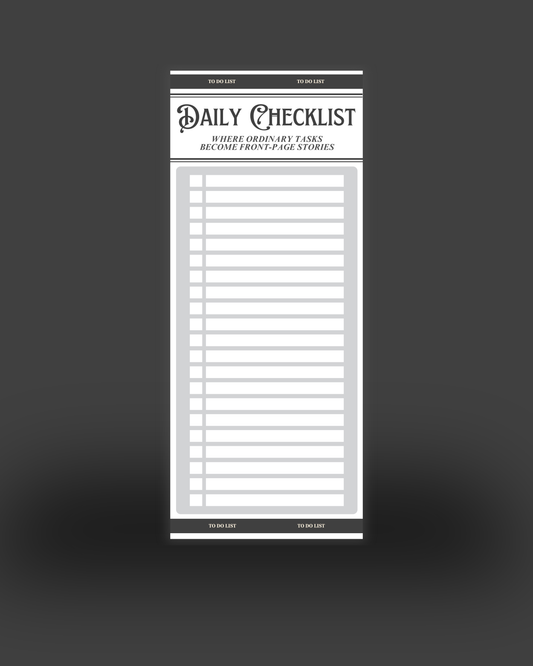 Daily Checklist - To-Do List 3.5" x 8.5"