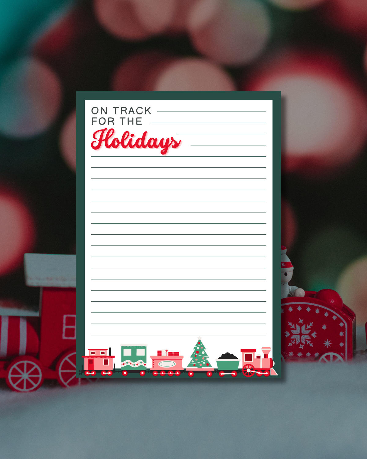 On Track For The Holidays - Notepad