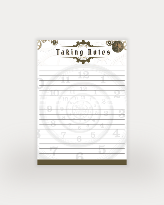 Changing Gears, Taking Notes - Notepad 5" x 7"