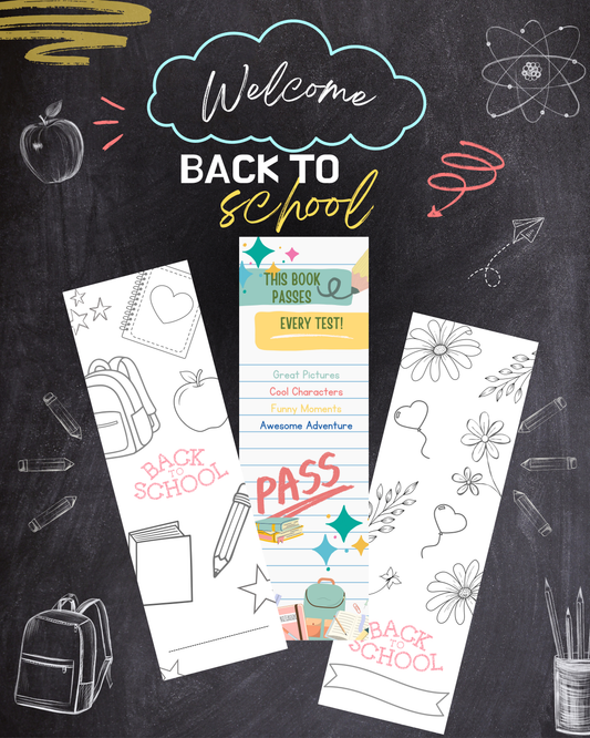 Bookmark Trio - This Book Passes Every Test, Back to School