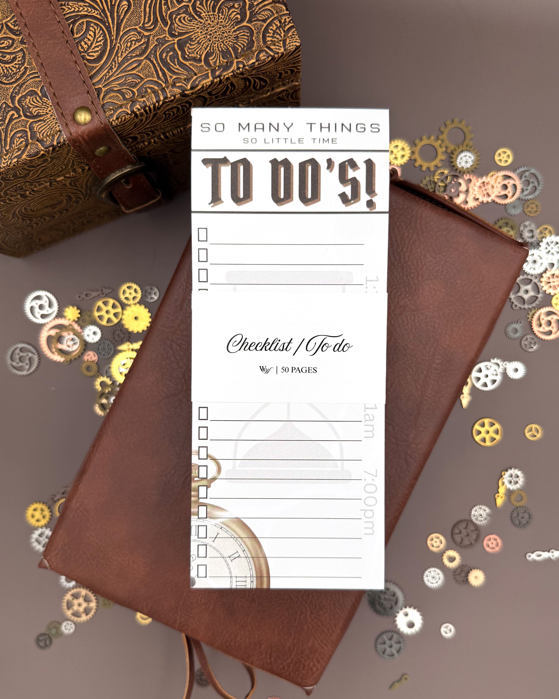 To-do list pad with decorative background