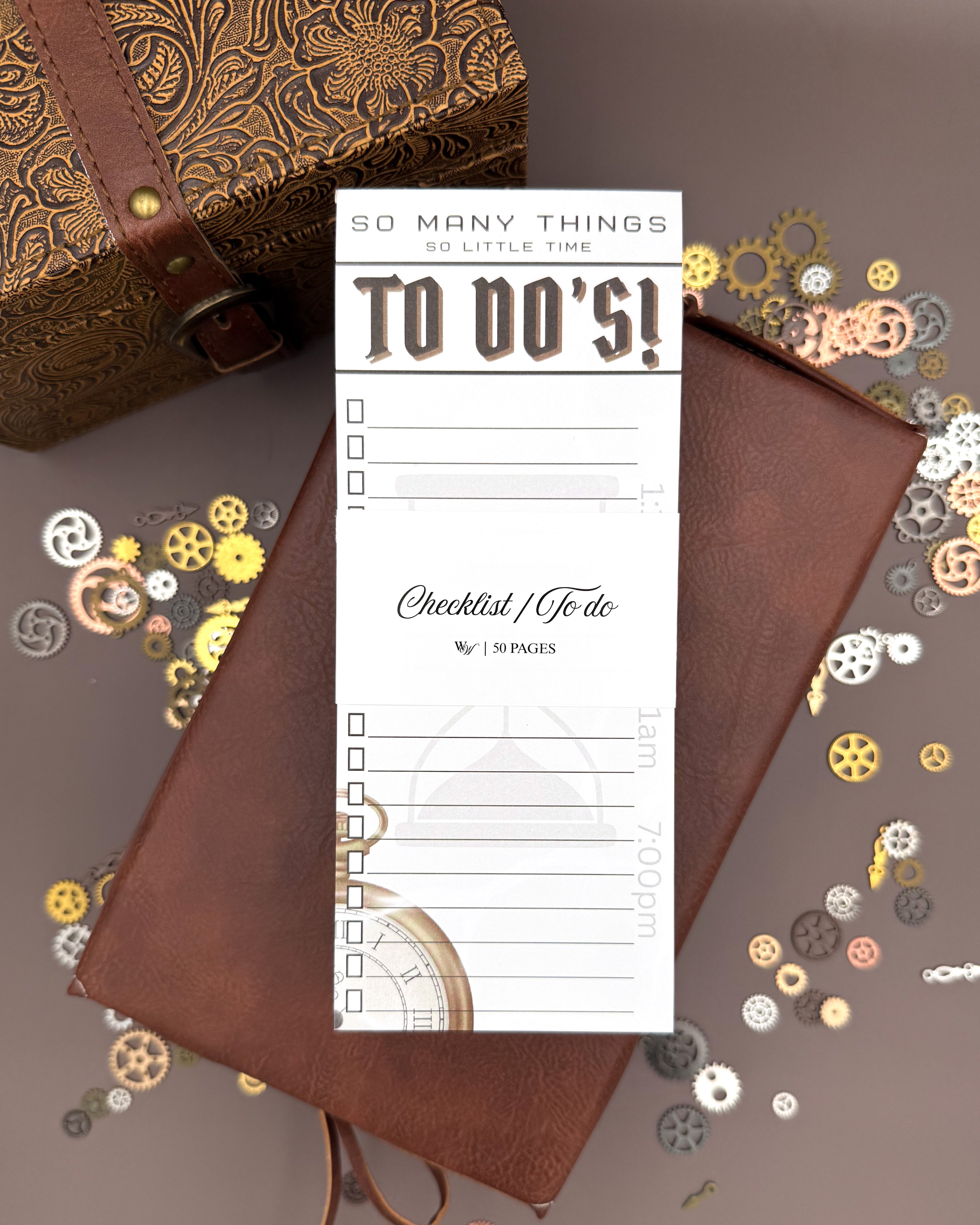 To-do list pad with decorative background