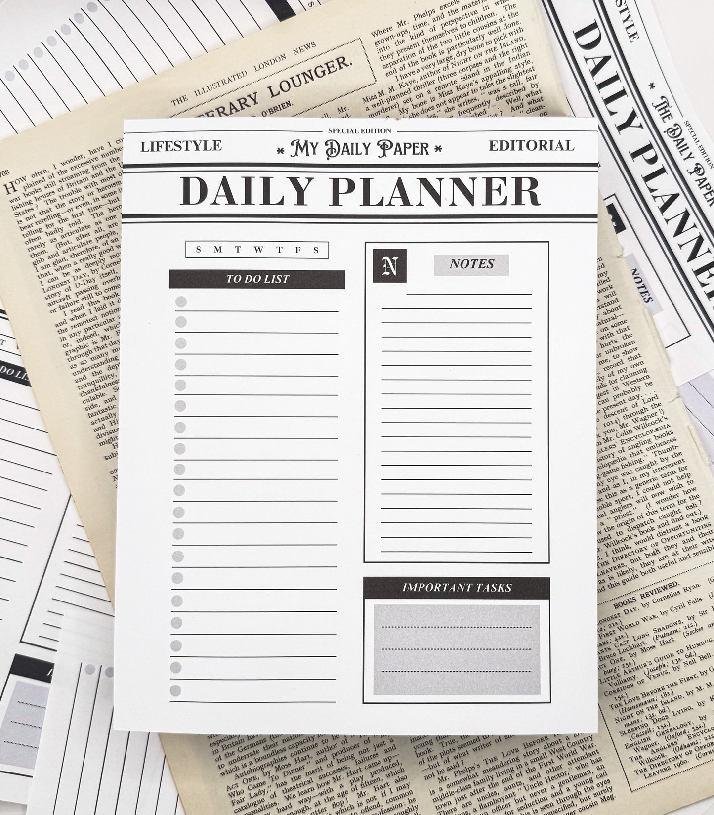 Morning Paper - Daily Planner 7"x 9"