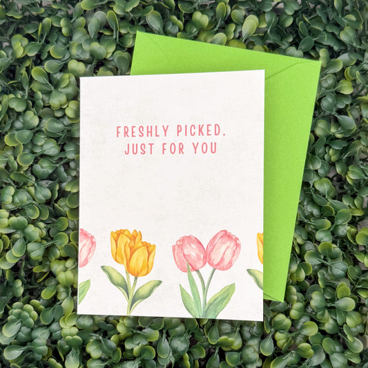 Picked Just For You - Freshly Picked Notes & Notions - Greeting Card