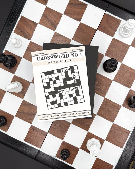 Crossword - My Daily Paper - Greeting Card